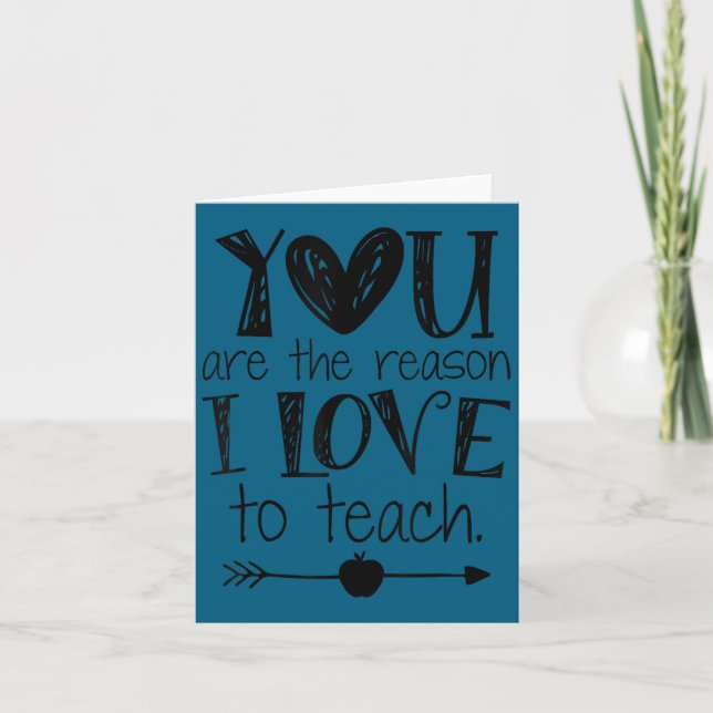 Carte Love To Teach Sitive Affirmation Motivational Teac (Devant)