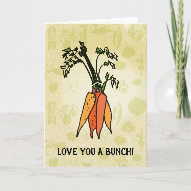 Carte Love You a Bunch! Carrot Card (Devant)