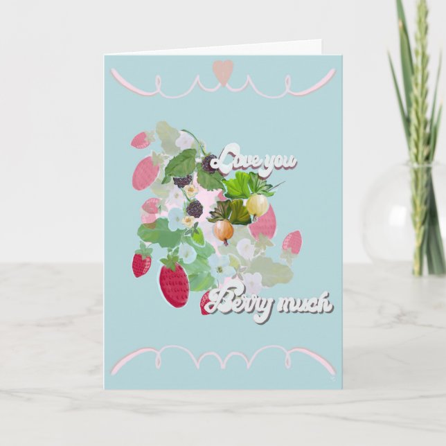 Carte Love you Berry Much (Devant)