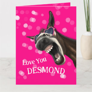 Carte Love You, Crazy Donkey Greeting Card