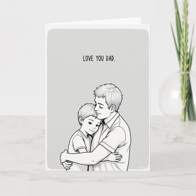 Carte Love You Dad Simple Embrace Card (Devant)