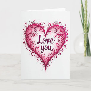 Carte Love You Flourish Heart