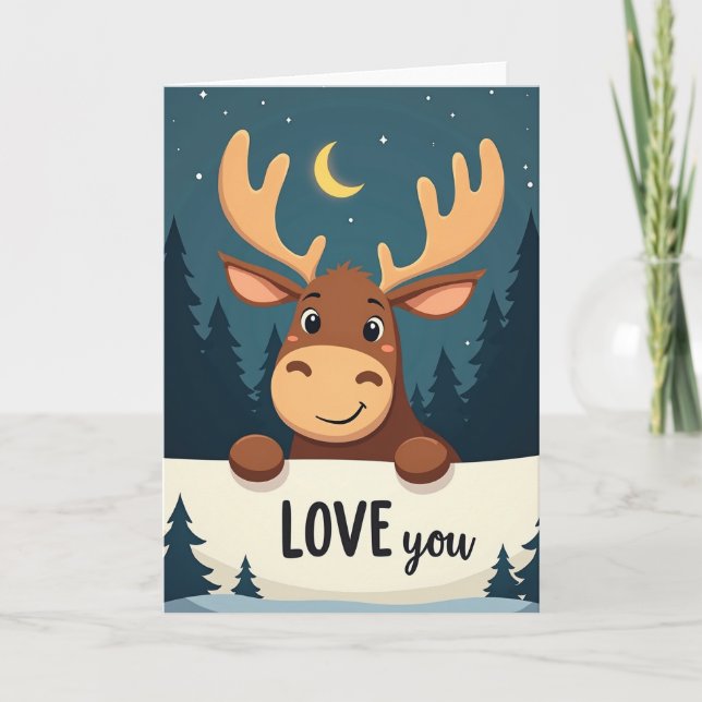 Carte Love You Moose Card (Devant)