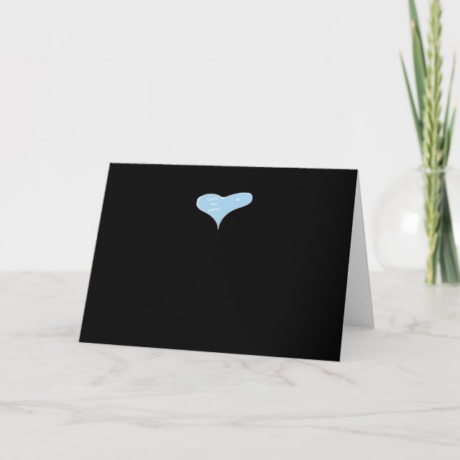 Carte Love You More Minimal Design Blue Style  (Devant)