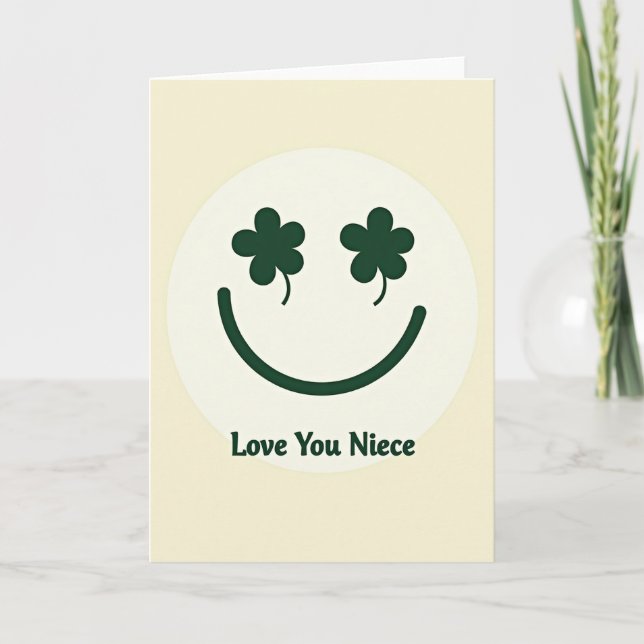 Carte Love You Niece Smiling Face Card (Devant)