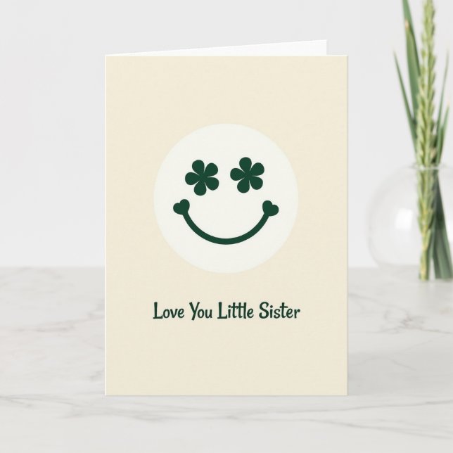 Carte Love You Sister Smiling Face Card (Devant)