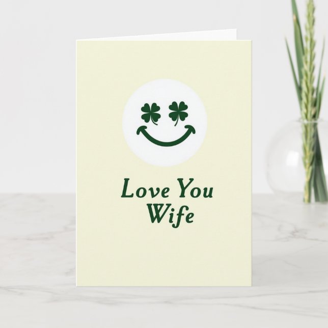 Carte Love You Wife Smiling Card (Devant)