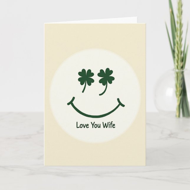 Carte Love You Wife Smiling Face Card (Devant)