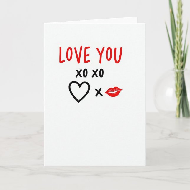 Carte Love You Xo Xo (Devant)