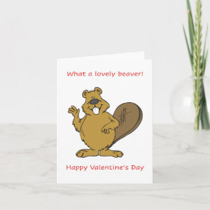 Carte Lovely Beaver, Heureuse Sainte-Valentin