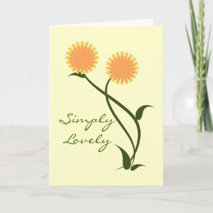 Carte Lovely Blooms Grey Card, Orange