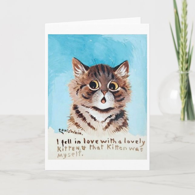 Carte Lovely Kitten, Louis Wain (Devant)