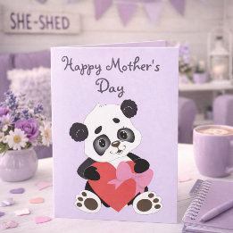 Carte Lovely Lilac Panda Mother’s Day 