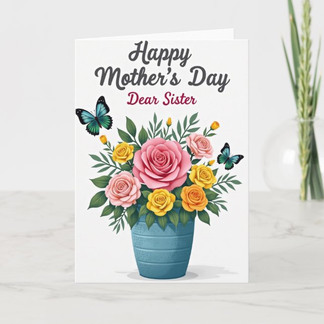 Carte Lovely Mom Sister Day Card (Devant)