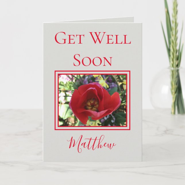 Carte Lovely Rose Get Well Soon (Devant)