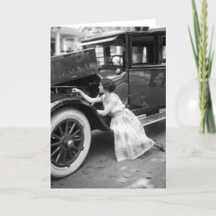 Carte Loving My Old Car, années 1920