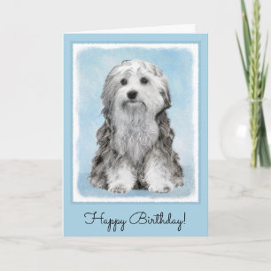 Carte Lowchen Painting - Cute Original Dog Art