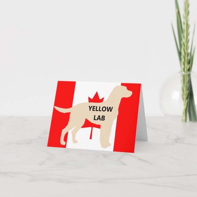 Carte LR yellow lab name silhouette on flg (Devant)