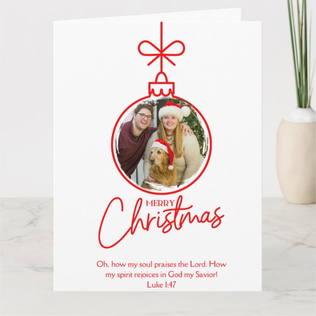 Carte Luc 1:47 Christian Christmas Greeting Card (Devant)