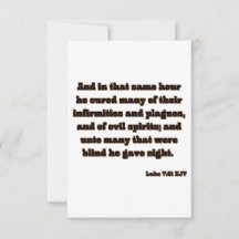 Luc 7:21 KJV Bible Scripture Salutation