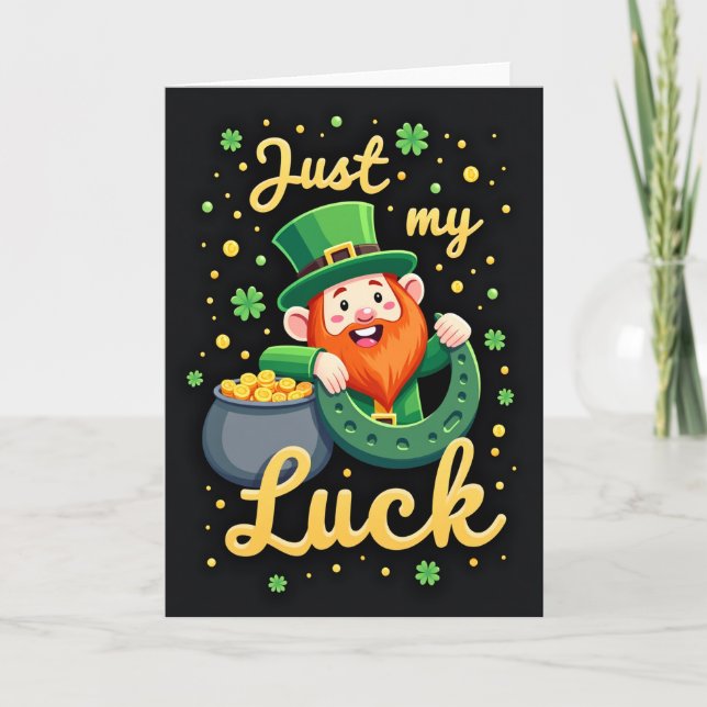 Carte Luck Faux Gold Foil Texture Card (Devant)