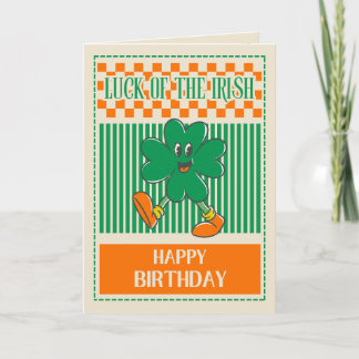 Carte Luck of the Irish Happy Birthday Greeting Card