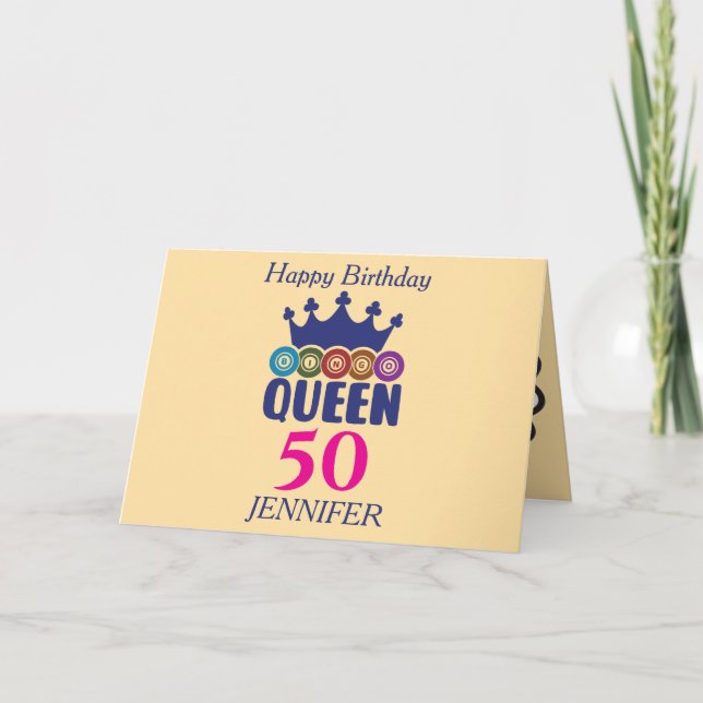 Carte Lucky Bingo Queen Anniversaire (Devant)