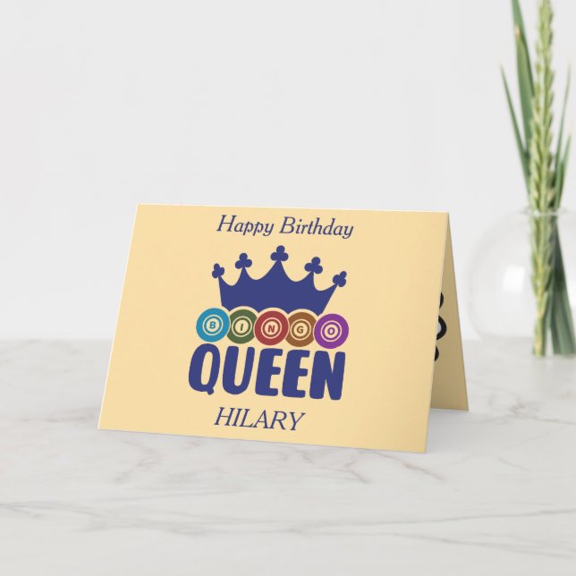 Carte Lucky Bingo Queen Anniversaire (Devant)