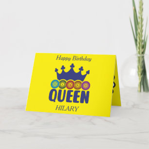 Carte Lucky Bingo Queen Anniversaire