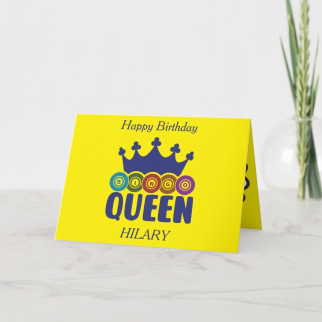 Carte Lucky Bingo Queen Anniversaire (Devant)