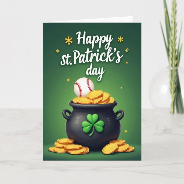 Carte Lucky Black Pot St Patricks Day Card (Devant)