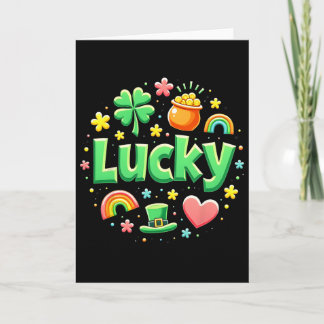Carte Lucky Charm Patricks Day Pot Of Gold Irish Shamroc