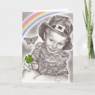 Carte Lucky Clover greeting card