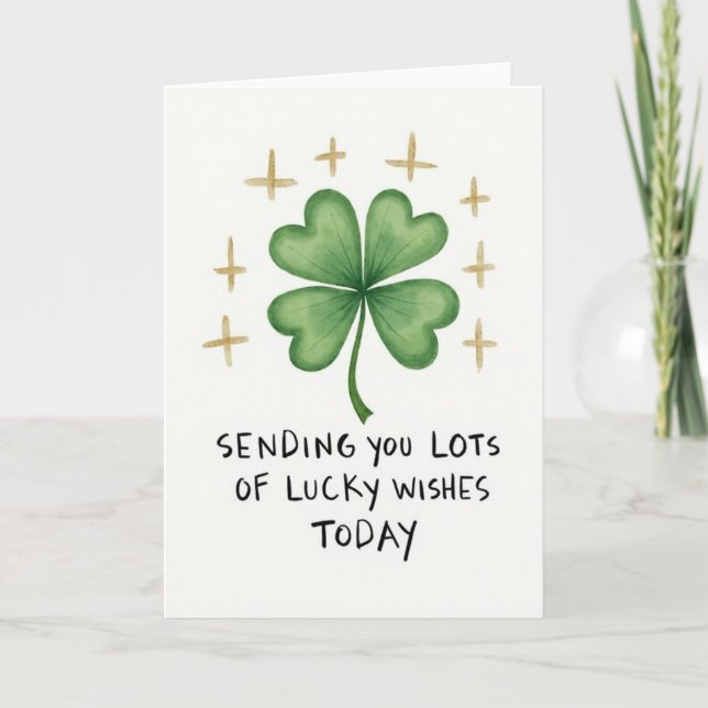 Carte Lucky Clover Painted Art Card (Devant)