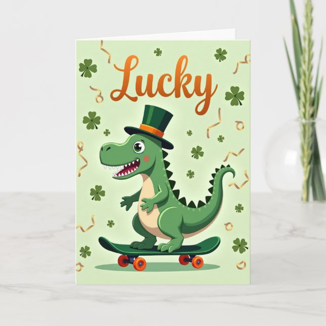 Carte Lucky Dino Fun Time (Devant)