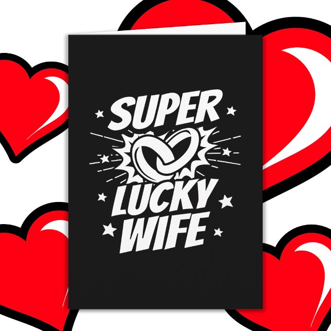 Carte Lucky Femme Mariée Couple mignon Anniversaire Mari (Créateur téléchargé)
