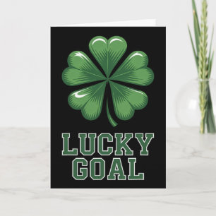 Carte Lucky Goal St Patricks Day Soccer Shamrock Clover 