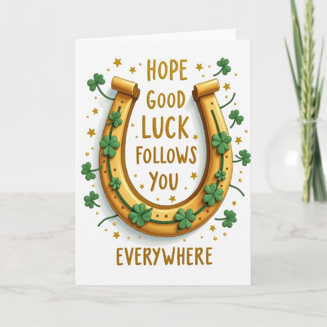 Carte Lucky Golden Horseshoe Card (Devant)