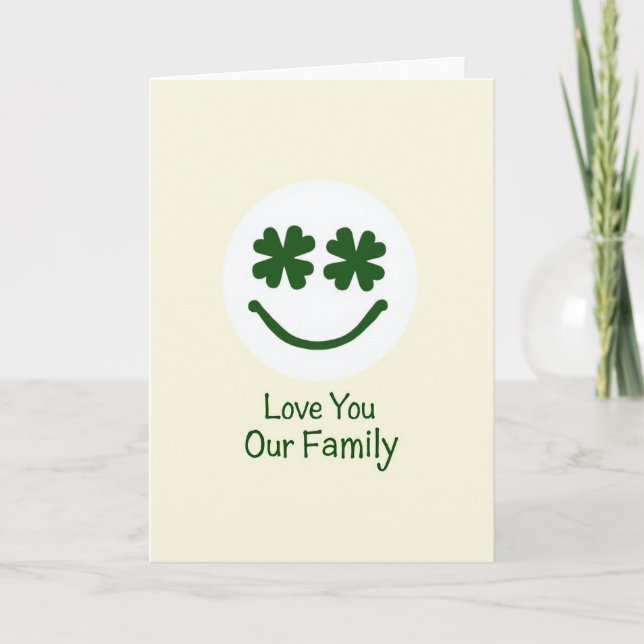 Carte Lucky Green Family Love Card (Devant)