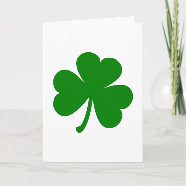 Carte Lucky Green St Patrick's Day Shamrock (Devant)