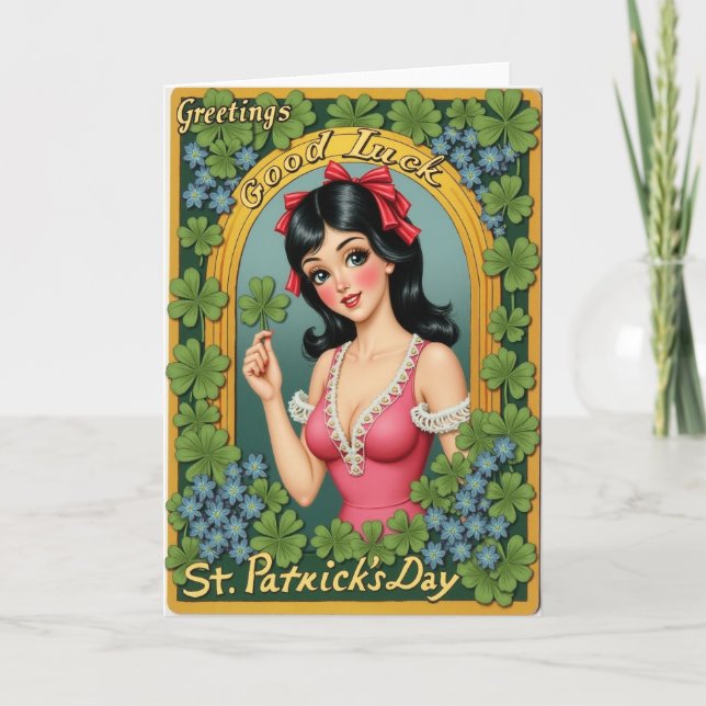 Carte Lucky Greetings St Patricks Day Card (Devant)