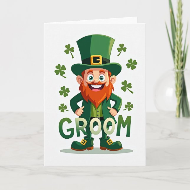 Carte Lucky Groom Leprechaun Card (Devant)