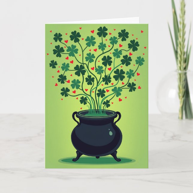 Carte Lucky Hearts Clover Card (Devant)