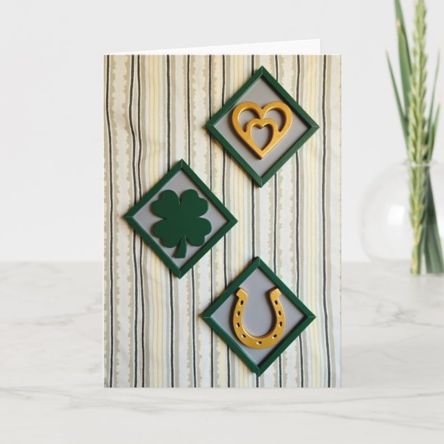 Carte Lucky Hearts Shamrock Art Card (Devant)