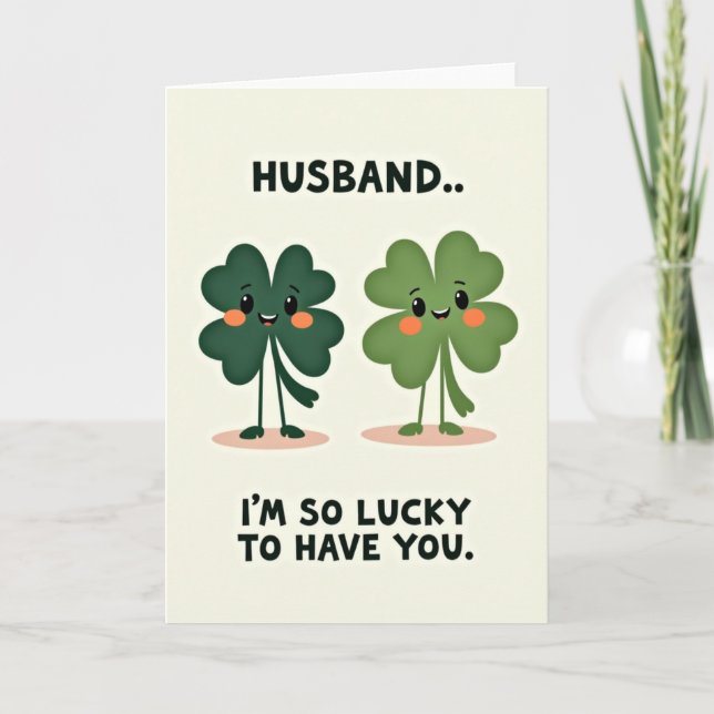 Carte Lucky Husband Kraft Paper Look Card (Devant)