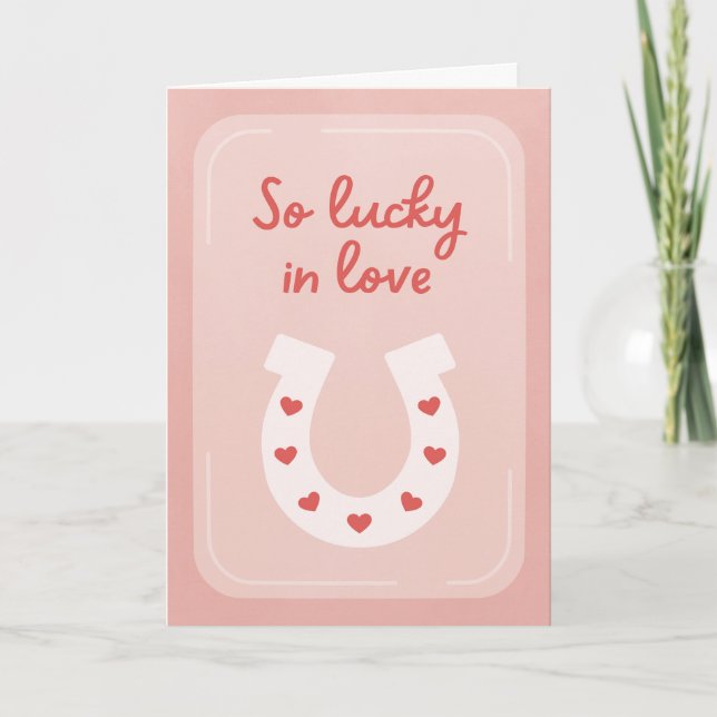 Carte Lucky in Love Greeting Card (Devant)
