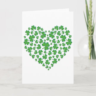 Carte Lucky Irish Shamrock Heart