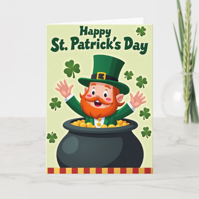 Carte Lucky Leprechaun Greeting Card (Devant)