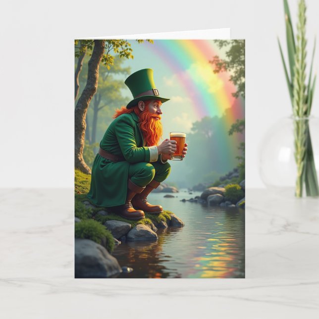 Carte Lucky Leprechaun Rainbow Day Card (Devant)