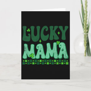 Carte Lucky Mama Famille Correspondante Rétro Groovy St